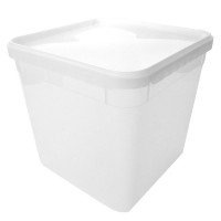 4 LITRE SQUARE TAMPER EVIDENT NATURAL TUB